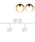 Smart WiFi LED Track Lighting Kit With Four Heads RGB CW Color Changing No Hub Required Works With Alexa And Google