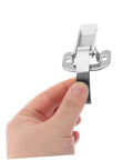 Premium Heavy Duty Toggle Latch Clips With Quick Release Buckles held in hand, showcasing sleek metal finish and quick release feature.