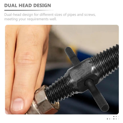Heavy Duty Screw Extractor Set With Dual-head Design For Easy Bolt Removal And Broken Water Pipe Screw Fixing, Simple To Use Plumbing Tool Kit Great For Home Repairs on rusted pipe bolt
