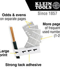 Wire Marker Book For Cable Management And Electric Panel Organization With Numbered 1 To 48 Labels, large print example