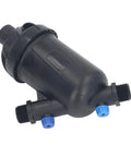 Irrigation Filter With 155 Mesh Screen For Drip Systems And Hydroponics, erosion proof compact plastic, side view