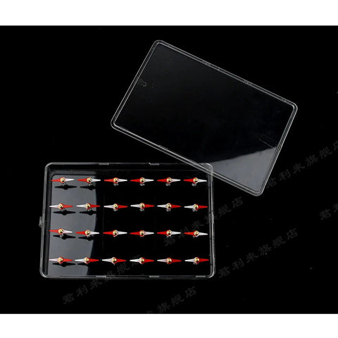 Hands On Magnetic Molecular Model Kit For Classrooms Ready To Use Physics Teaching Tool For Magnetism Experiments Junior High Lab Equipment Transparent Box With 24 Steel Needles For Demos And Education displayed open with needles inside