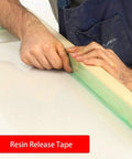Person applying 2 Mil Polyester Tape With Silicone Adhesive For High Temperature Applications PET Tape For Powder Coating