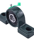 Built Like A Tank UCP203 Pillow Block Mounted Ball Bearing featuring a smooth 17mm bore and durable design, angled view.