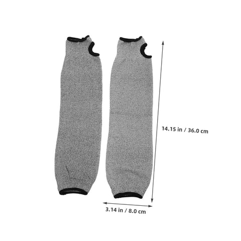 Top Shelf Cut Resistant Arm Sleeves With Thumb Hole Kick Butt Against Sharp Edges And Maintain Cool Breathable Forearm Guards For Mechanics Gardeners Weekend Warriors Stay Protected No Matter How Hard You Hustle, gray, 14.15 in length.