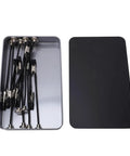 Sturdy Magnetic Helping Hands Hold Soldering Station with 12 flexible steel clips in metal tray for PCB tasks.