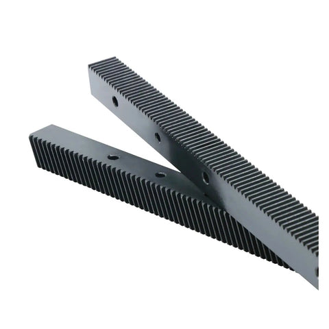 Solid Build 1.25 Module Helical Gear Rack With Matched Steel Pinion Set For CNC Routers And Shop Projects Right Handed Spiral Teeth 22X25mm Size, close-up view.