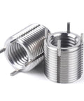 Hella Solid Thread Repair Inserts And Self Tapping Bushing Kit With Stainless Steel Sleeve reducing nuts for M5 to M8, two metal inserts.