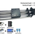 Pro Grade Dual Shaft Ball Screw Linear Slide Stage With Stepper Motor Precision Cross Module Complete Kit showing components and setup.