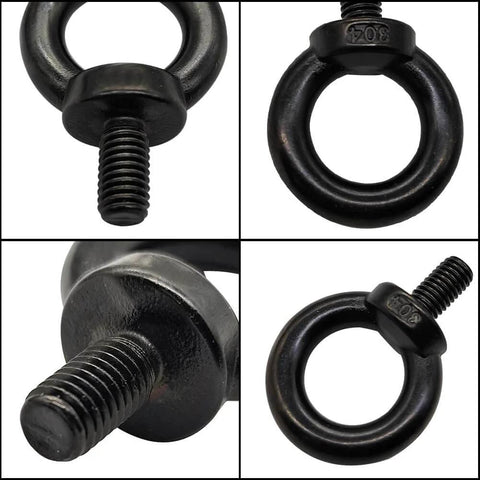Tough As Nails M8 Lifting Eye Bolts Black Oxide 304 Stainless Steel Shoulder Thread Eye Bolts Pack Of 4