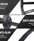 Close-up of Heavy Duty Self Locking Cable Tie Buckle Kit with Pin and Button showing T-head, anti-drop, and anti-slip features.