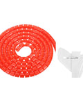 Flexible Red Tube Wrap Cable Kit Management Sleeve 5M Long 28mm PE Durable Cable Organizer