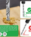 10 Pack Mini Hss Twist Drill Bit Set Straight Shank High Speed Steel Micro Drill Bits drilling vertically into wood surface