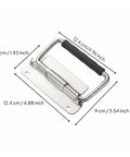 Beefed Up 304 Stainless Steel Surface Mount Pull Handle With Rubber Grip dimensions 12.6 x 12.4 cm for heavy-duty use.