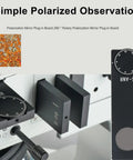 Bright And Dark Field Metallographic Microscope With 4K HD Measurement Camera, 6 Inch Stage, HDMI LAN And USB 3.0 Outputs, Plug And Play Pro Lab Tool For Precise Microstructure Analysis, polarized filter attachments