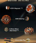 3536 Brushless Outrunner Motor 1250KV For RC Planes Quads Helicopters Drones And Robotic Arms components and specifications