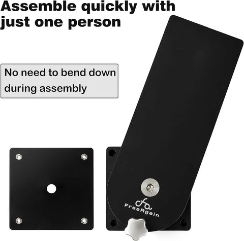 Heavy Duty Rotating Trolling Motor Mount Bracket With Smooth Swivel Base Marine Grade Aluminum Build For Center Consoles shown in black assemble quickly with one person