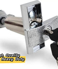 Universal T Handle Vending Machine Lock with Keys, heavy duty zinc-plated hardware, shown with included keys