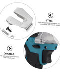 Close-up of the steel part and trigger of Top Shelf Cordless Impact Wrench With Brushless Motor For Serious Jobs, showcasing durability.