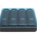 Remote Battery Charger 4 In 1 Charging Station With 4x 2800mAh NiMH Rechargeable Batteries under transparent cover
