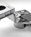 Four Pack Overlay Soft Close Face Frame Kitchen Cabinet Hinges With Three Cam Adjustment for precise installation and alignment.