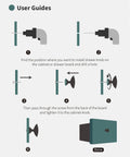 User guide for Premium Brushed Nickel Cabinet Drawer Knobs showing installation steps for screws and knobs.