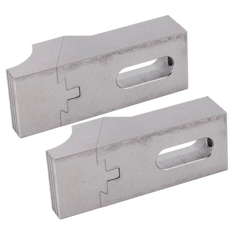 Low Profile Aluminum Toe Side Clamps With High Strength Build Perfect For T Slot And Perforated Tables On Woodworking Milling Tasks Small Project Vises That Rock, showing two die steel clamps.