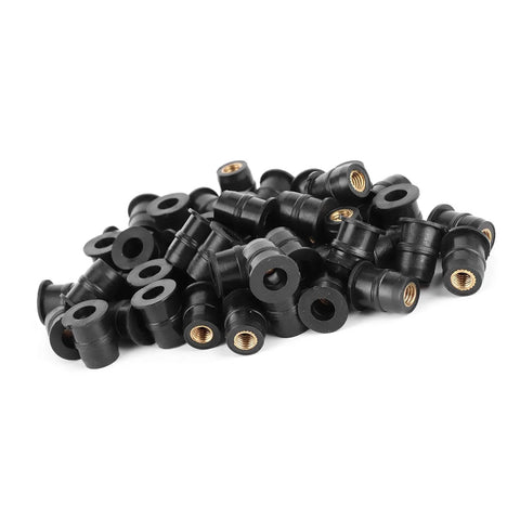 M5 Rubber Sealing Nuts For Windscreen Fairing Fasteners Crush Vibration And Deliver A Smoother Ride Universal Fit for motorcycles and ATVs.