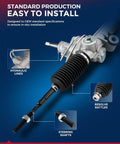 Hydraulic Power Steering Rack And Pinion For Toyota Tacoma 1998 1999 2000 2001 2002 2003 2004 2.4L 3.4L RWD Replacement 971611 Drop In Fit And Easy Install For Smooth Steering Upgrade, showing hydraulic lines and steering shafts.