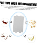 Infographic highlighting 10 Pack Mica Sheet Insulation For Microwave Ovens with debris protection illustration.
