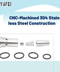 Heavy Duty Transmission Cooler Flow Bypass Valve Upgrade Kit Direct Bolt Swap For Replacing Factory Stl010, with stainless steel parts.