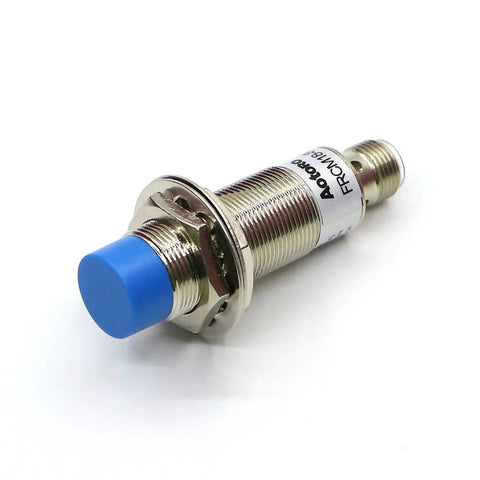 FRCM18-5DO M12 Connector Motion Inductive Proximity Sensor for Industrial Automation High Precision Detection Fast Response Rugged Build Easy Plug In Ideal for Conveyor Lines and Machinery blue cylindrical sensor with threaded metal body