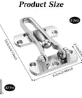 Six Pack Tough As Nails Heavy Duty Swing Bar Door Lock With Mounting Screws Zinc Alloy Security Latch Brushed Finish