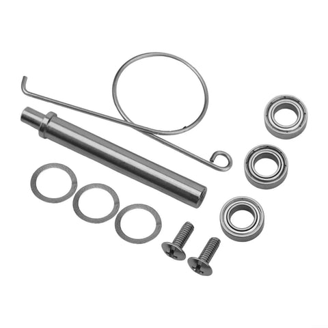 Cool Fishing Reel Handle Knob Repair Kit With Shaft And Bearings Includes Washers Screws Gasket Assembly For Freshwater Upgrades银色金属 10 Pieces Size 7 4 2 5mm, silver metal parts