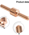 Check out this 60 Piece Plasma Cutter Consumables Kit Perfect for PT-31 And LG-40 Torches Featuring Red Copper, close-up of a copper electrode.