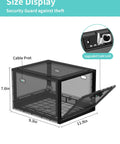 Keep Your Stash Locked Up Tight With This 10 Liter Combo Lock Storage Box That Safely Holds Meds Snacks And Phones Featuring Smooth Dial Access For Dorms Or Office Setups In Black size display with dimensions 9.3x11.9x7.6 inches.
