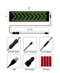 Programmable LED Sign Dope With USB 5V Power High Bright LED Matrix Panel Smart App Control DIY Text Patterns Waterproof Bendable Car Window Display 15x4 Inch with accessories displayed