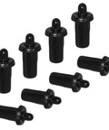 8 Pieces Cabinet Door Damper Pins Dual Purpose Replacement Pins For Cabinets And Shelves, black iron and plastic fittings