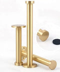Four Pack Adjustable Solid Brass Furniture Legs For Sofa, Cabinet, Coffee Table, TV Stand, Bathroom Cabinet And More - Gold Finish 250mm 9.84in Heavy Duty Metal Sofa Support Legs