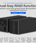 Rock Solid Dual Bay Hard Drive Dock Featuring Raid Arrays And Usb 3 1 Connectivity For Smooth Auto Swaps And Beefy 3 5 Inch Storage Setup That Really Slaps, showing dual-bay design and metal casing.