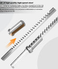 Pro Grade Keyway Broach Kit With 5 Broaches 18 Bushings 7 Shims And 30 Pieces For Metalworking And Manufacturing Rectangular Spline Broaching Set With B And C Size Options For Precise Slot Cutting, featuring high-speed steel components
