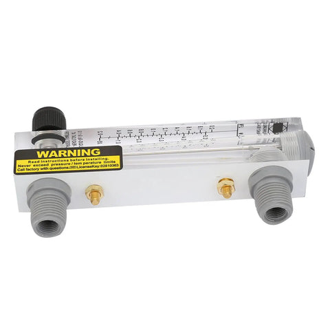 Lzm 15T Liquid Flow Meter Panel Mount With Clear Acrylic Body For Precise Gpm Water Coolant Monitoring Adjustable Flow Rate Zg 1/4 Inch Female Bspt Thread, clear view of flow measurement scale.