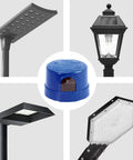 One Pack Photocell For Outdoor Lighting Auto On Off Sensor Dusk To Dawn 110 To 277 VAC with LED street lights and barn lights