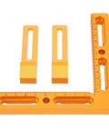 High Speed CNC Workpiece Positioning Fixture Vise With Side Clamping For T Slot Perforated Tables, orange aluminum right angle measuring tool.