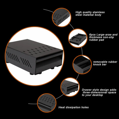 Espresso Knock Box Drawer For Coffee Grounds Pro Grade Stainless Steel Container With Removable Rubber Knock Bar