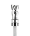 High angle of Top Bearing Compression Flush Trim Router Bit Pro Grade Quarter Inch Shank Half Inch Cutting Diameter, steel design.
