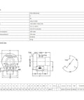Technical specifications and diagrams for Regenerative Blower Workhorse For Air Blowing And Suction, 3 Phase 2 HP (1.5 kW) 380V Quiet Industrial Vacuum Pump Delivers 124 CFM, Heavy Duty Aquarium Aerator And Sewage Treatment System