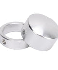 Rock Solid One Inch Aluminum Handle End Covers For Gym Fitness Equipment, lightweight polished caps for 25mm tubes.