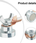 Super Cool Magnetic Welding Ground Clamp With Heavy Duty Iron Base And Secure Grip For Welding Tables Rails And Metal Poles To Make Your Job Easier, close-up view of clamp detail.