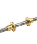 Slick T8 Lead Screw Upgrade, Heavy Duty 8mm Reverse Threads with solid brass nuts for precise CNC use.